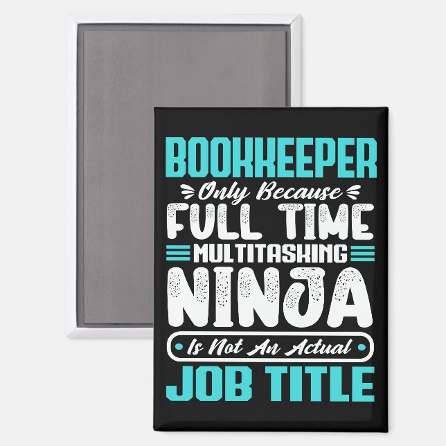 Aimant Bookkeeper Job Title Profession Comptabilité Compé (Recto/Verso)
