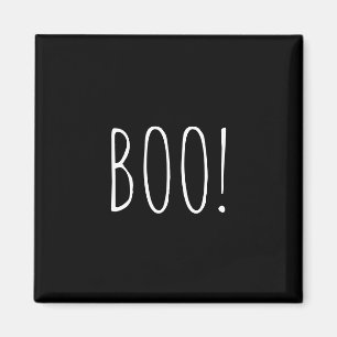 Aimant Boom noir simple typographie drôle mignon Hallowee