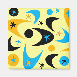 Aimant Boomerang de Starburst Yellow Black et Aqua Starbu