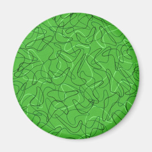 Aimant Boomerang vert rétro