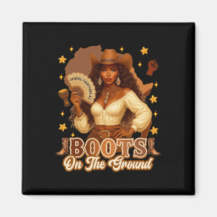 Aimant Boots On The Ground Black History Cowgirl Où Th