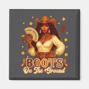 Aimant Boots sur le terrain Black History Cowgirl Où Th