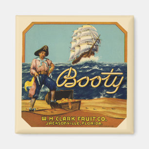 Aimant Booty Étiquette Citrus vintage
