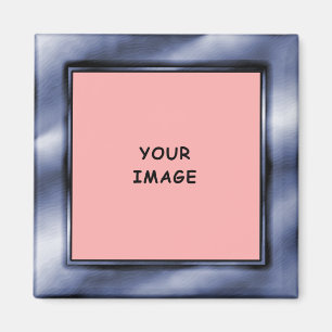 Aimant Bordure Style cadre photo Ombre bleu ardoise