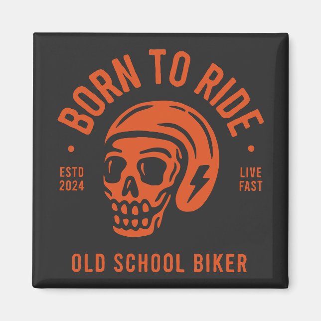 Aimant Born to Ride (Devant)