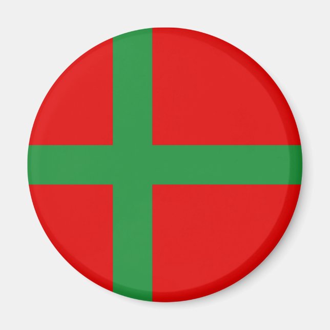 Aimant Bornholm Danemark drapeau région province symbole (Devant)