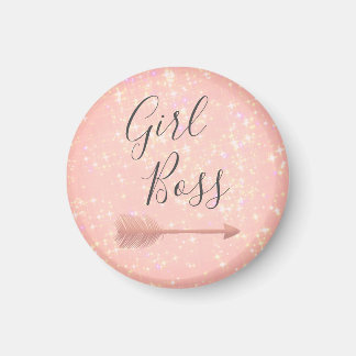 Aimant Boss fille Parties scintillant rose