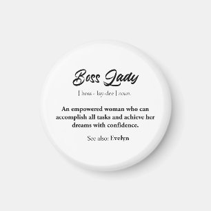 Aimant Boss Lady Mug - Un cadeau de femme, la confiance