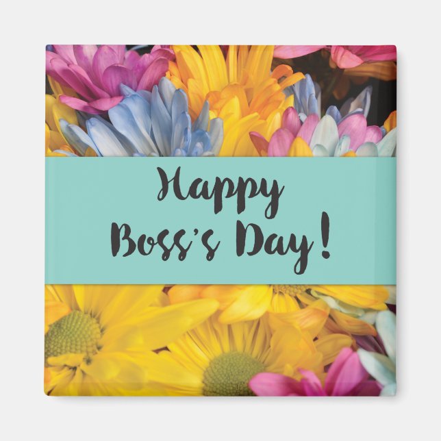 Aimant Boss’s Day Merci Gerbera Daisies (Devant)