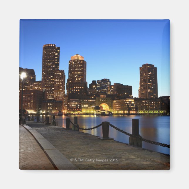 Aimant Boston Harbour et skyline. Boston est l'un des 6 (Devant)