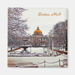 Aimant Boston State House en hiver 9870