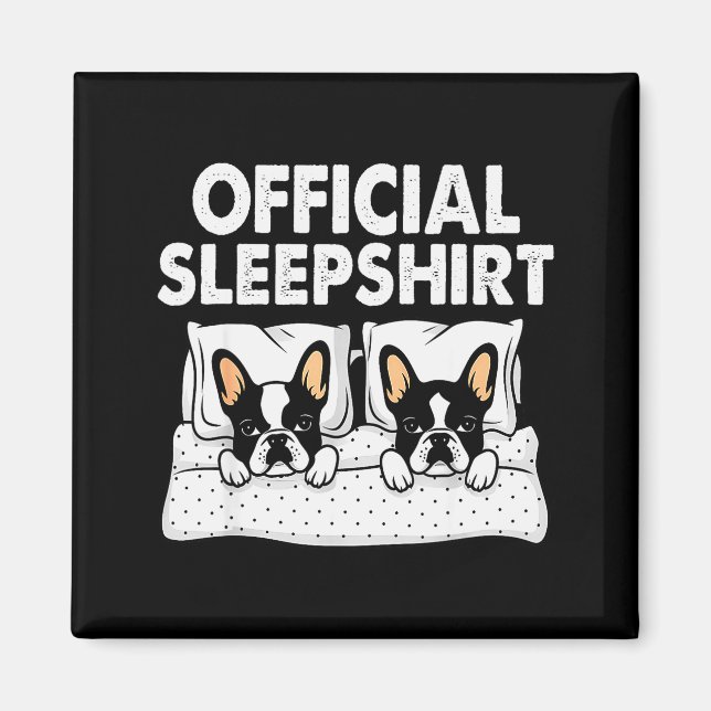 Aimant Boston Terrier Dog Sleep Pajamas Nightgown  (Devant)