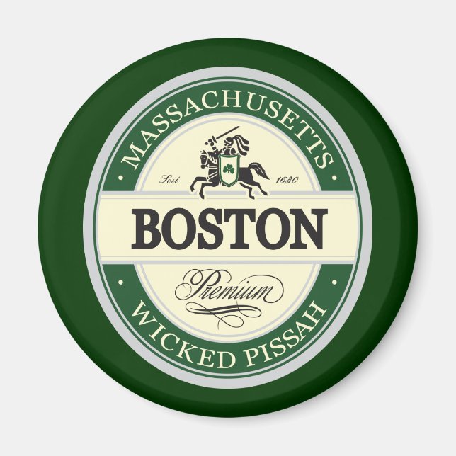 Aimant boston - wicked pissah (Devant)