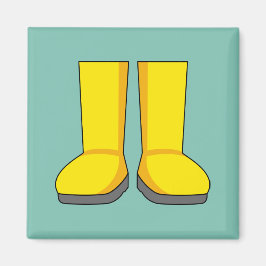 Aimant Botte de pluie en caoutchouc jaune