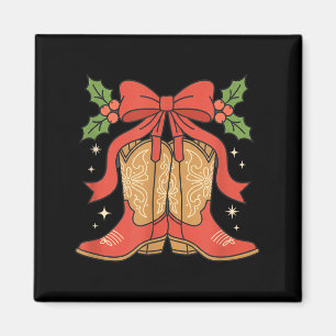 Aimant Bottes de cowboy de sensibilisation Noël Soutien C