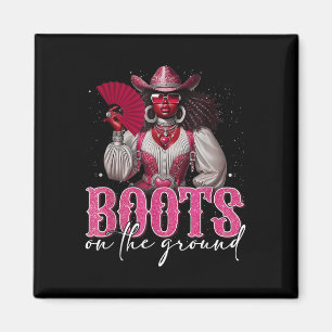 Aimant Bottes Sur Le Sol JunetDix Black Cowgirl Weste