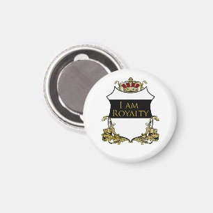 Aimant Bouclier de la Couronne Royale Je Suis Royal