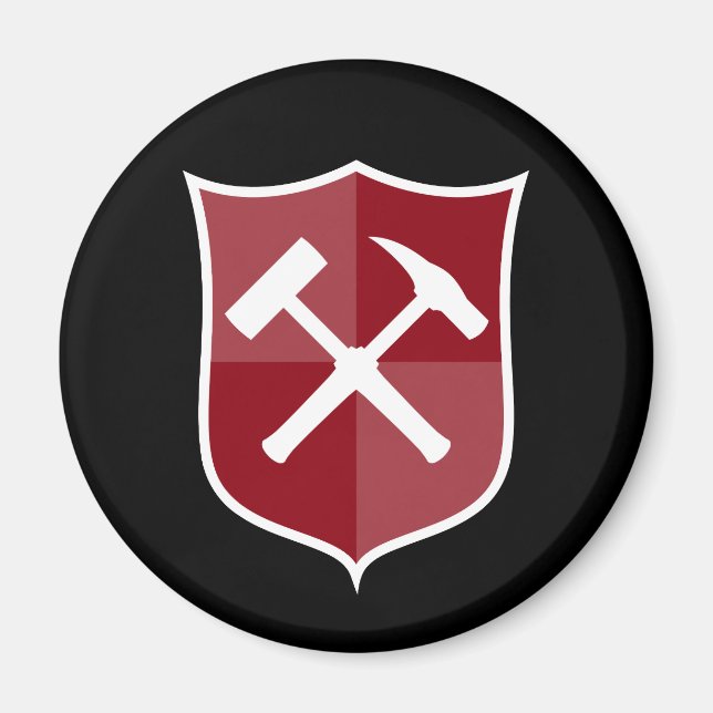 Aimant Bouclier de marteau de roche traversé (Devant)