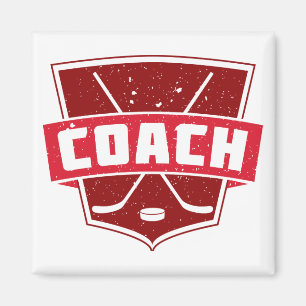 Aimant Bouclier de style de car d'hockey rétro