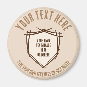 Aimant Bouclier du chevalier. Armoiries. Insigne de sécur