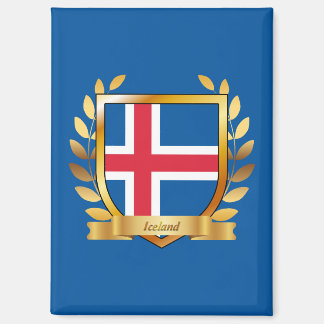 Aimant Bouclier du drapeau de l'Islande