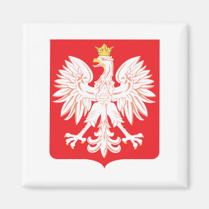 Aimant Bouclier polonais de rouge d'Eagle