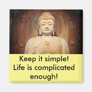 Aimant Bouddha avec la citation