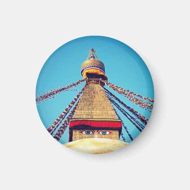 Aimant Boudhanath Stupa, Boudha Eyes, Himalayas, Népal (Devant)