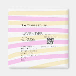 Aimant Bougie de soja rose Lavender entreprise ajouter q