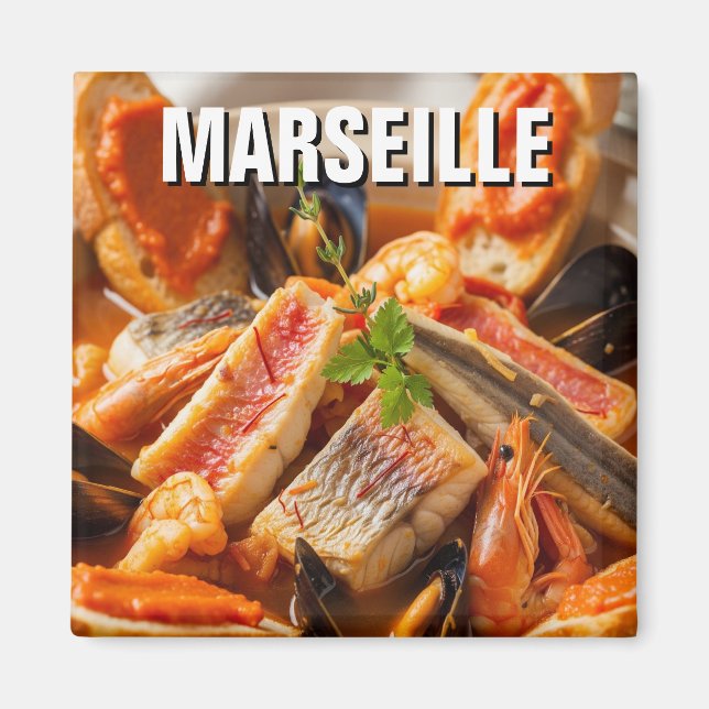 Aimant Bouillabaisse Marseille France Travel (Devant)