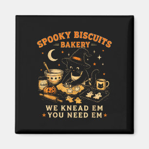 Aimant Boulangerie de biscuits effrayants drôle chat noir