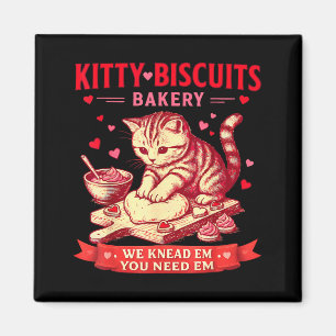 Aimant Boulangerie Kitty Biscuits Nous les pétrissons Vou