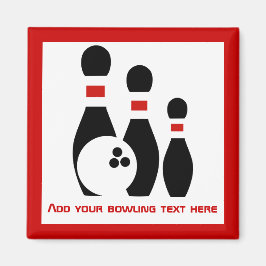 Aimant Boule de bowling et broches personnalisées