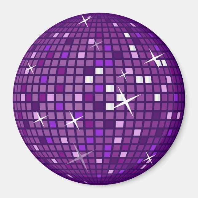 AIMANT BOULE DE DISCO EN MIROIR (Devant)
