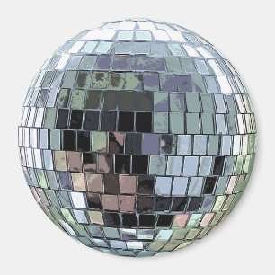 Aimant Boule Disco - Argent