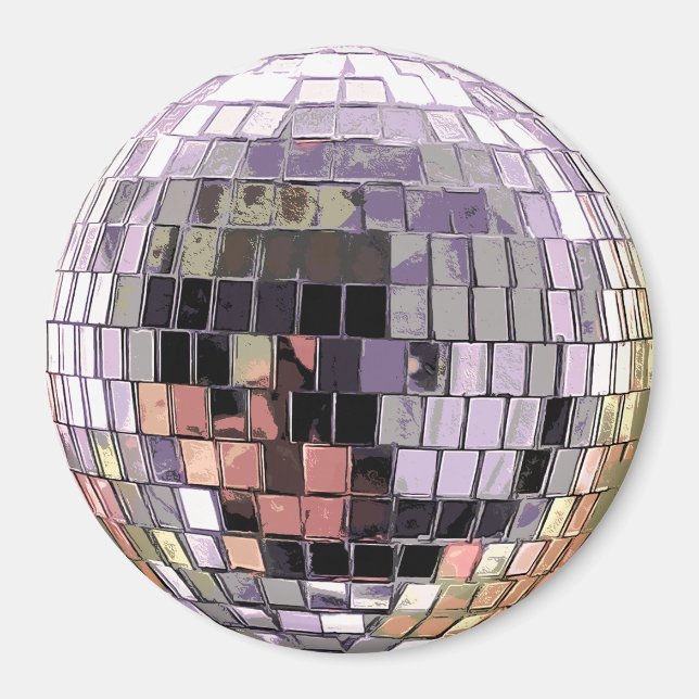 Aimant Boule Disco-Sangria (Devant)