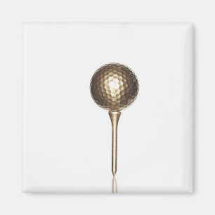 Aimant Boule et pièce en t de golf d'or