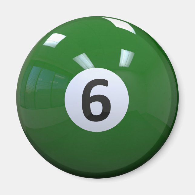 Aimant Boule Green No 6 Billard (Devant)