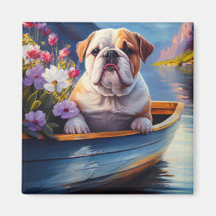 Aimant Bouledogue anglais sur une pagaie : une aventure p