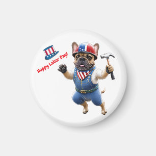 Aimant Bouledogue français Fête du Travail Bouledogue fra