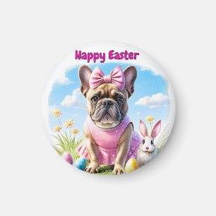 Aimant Bouledogue français Joyeuses Pâques French Bulldog