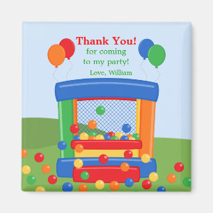 Aimant Bounce House Birthday Thank