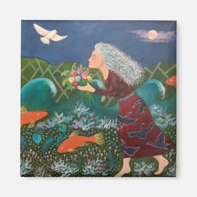 Aimant Bouquet Blue Moon (Devant)