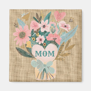 Aimant Bouquet de fleurs maman