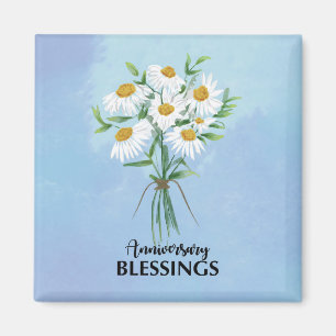 Aimant Bouquet de marguerites pour bénédictions d'anniver