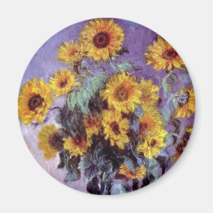 Aimant Bouquet de tournesols par Claude Monet, art Vintag