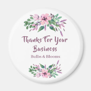 Aimant Bouquet floral de jardin "Merci"
