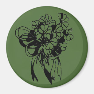 Aimant Bouquet Shamrock irlandais Green St. Patrick's Day