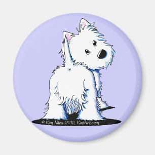 Aimant Bout pelucheux Westie