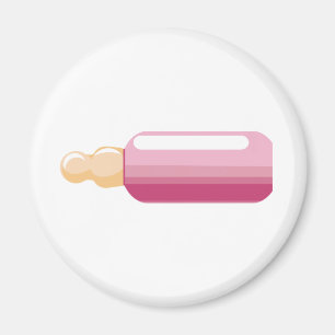 Aimant Bouteille de bébé rose Nouveau bébé fille